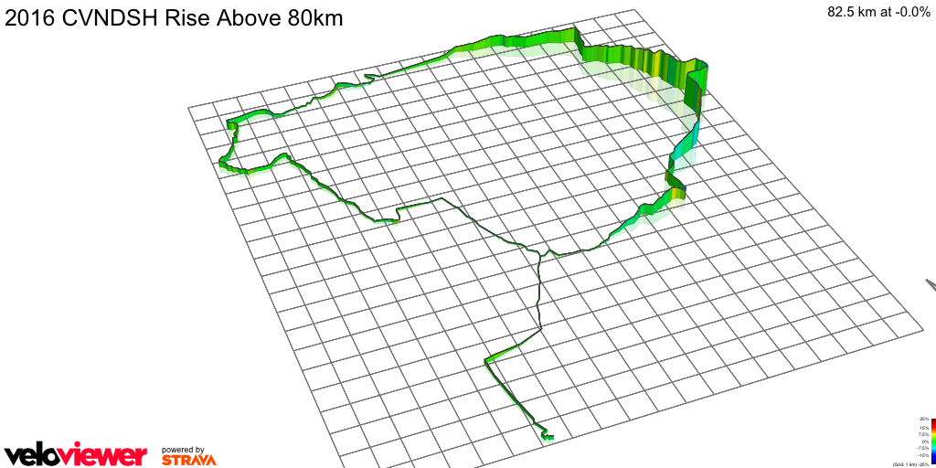 3D Elevation profile image for 2016 CVNDSH Rise Above 80km