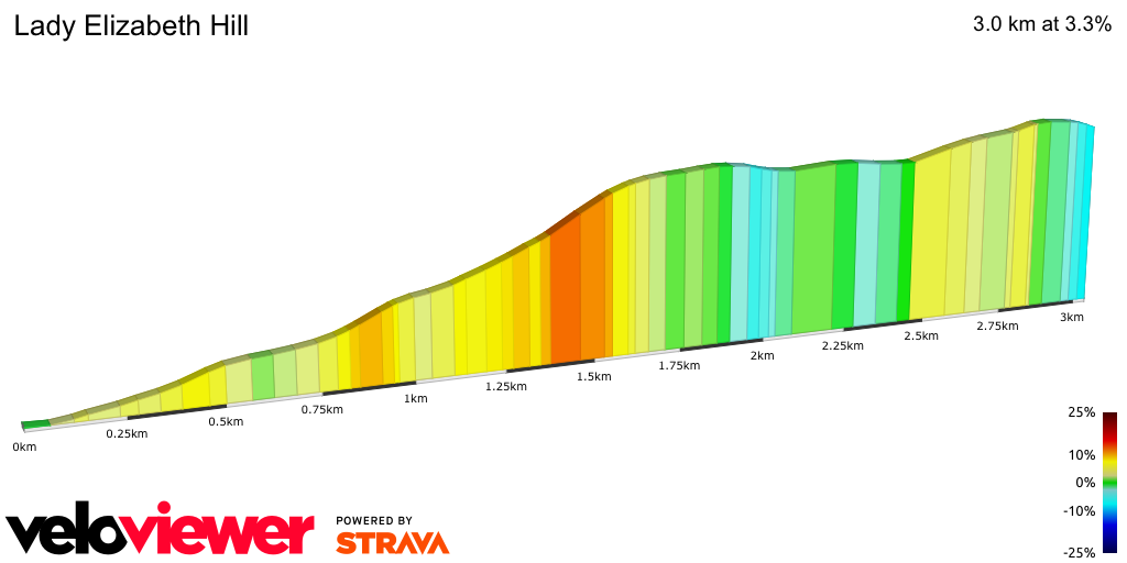 2D Elevation profile image for Lady Elizabeth Hill