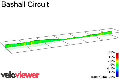 2D Elevation profile image for Bashall Circuit