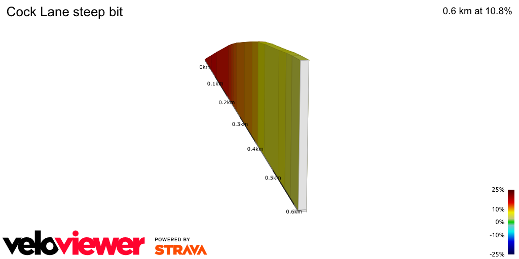 2D Elevation profile image for Cock Lane steep bit