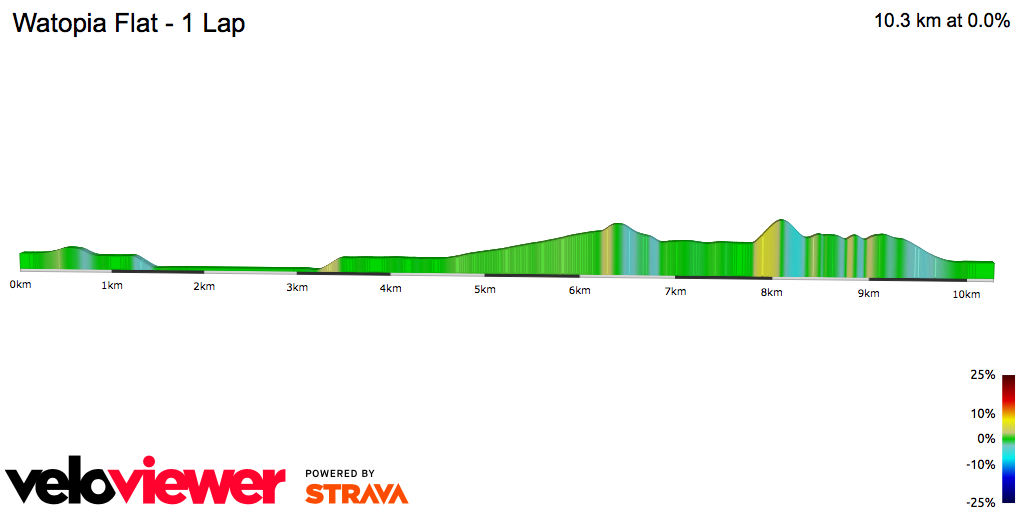 2D Elevation profile image for Watopia Flat - 1 Lap