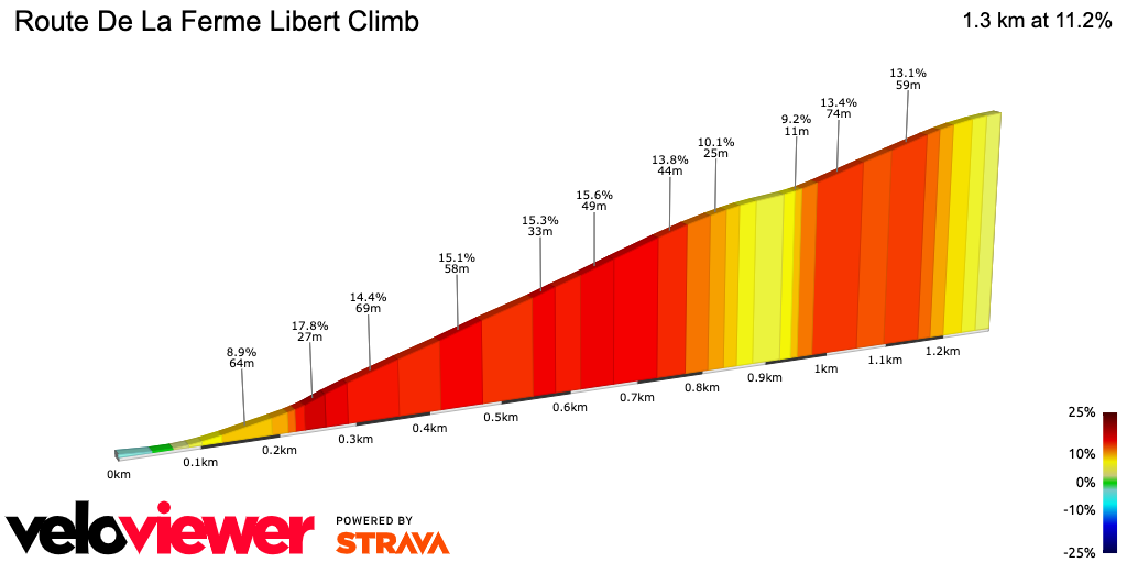 2D Elevation profile image for Route De La Ferme Libert Climb