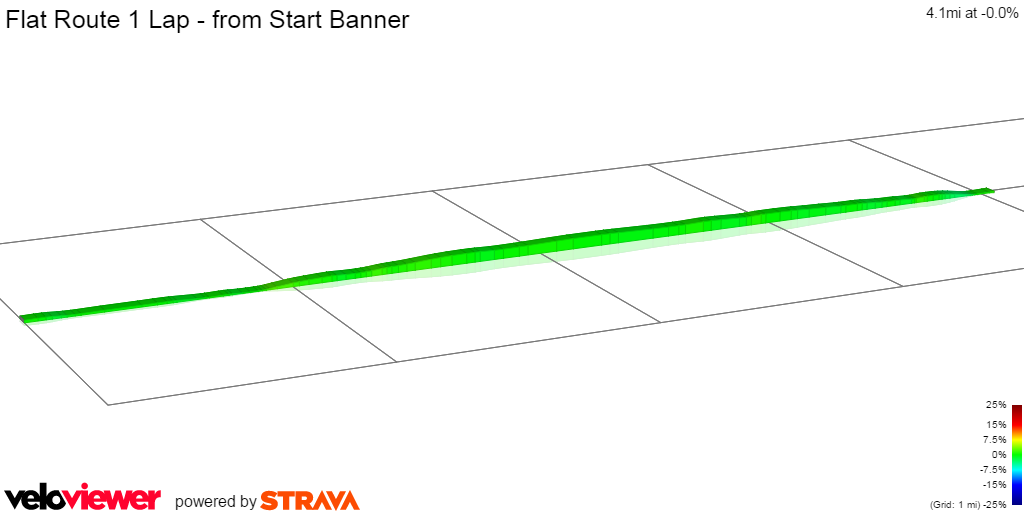 2D Elevation profile image for Flat Route 1 Lap - from Start Banner