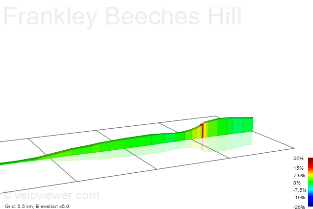 2D Elevation profile image for Frankley Beeches Hill