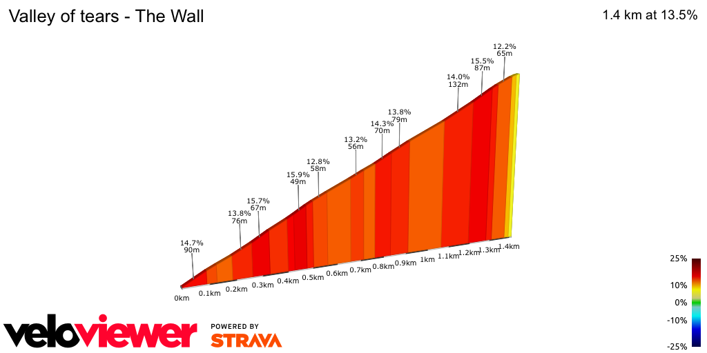 2D Elevation profile image for Valley of tears - The Wall