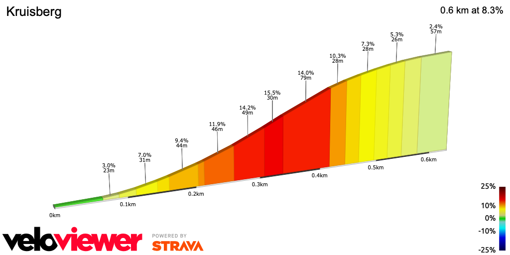 2D Elevation profile image for Kruisberg