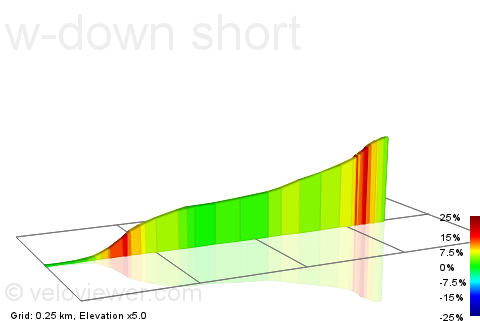 2D Elevation profile image for w-down short