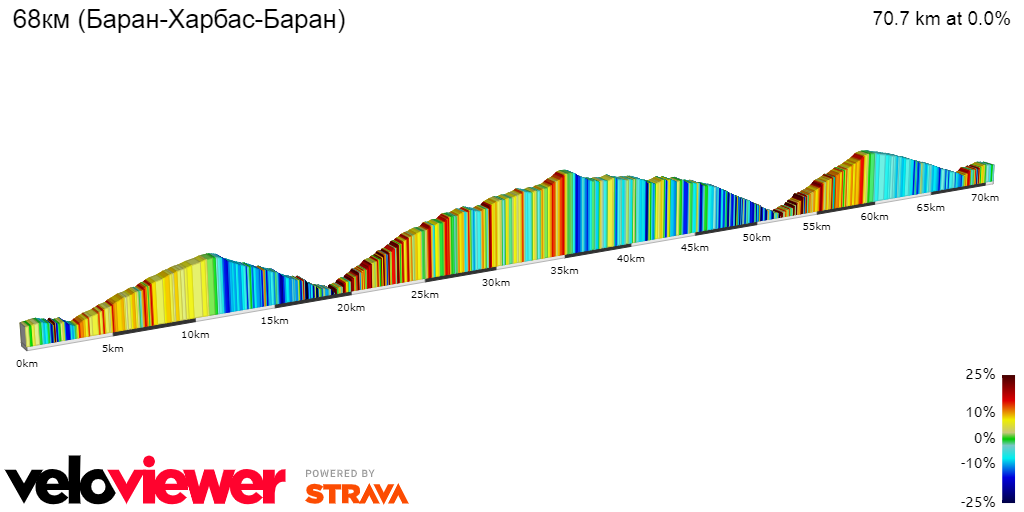 2D Elevation profile image for 68км (Баран-Харбаc-Баран)