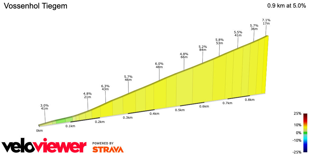 2D Elevation profile image for Vossenhol Tiegem