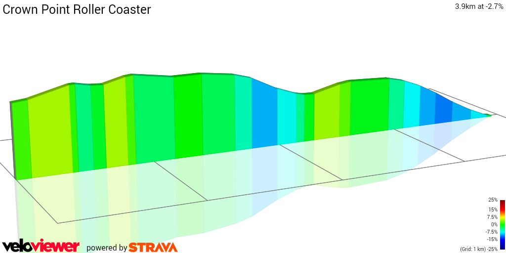 2D Elevation profile image for Crown Point Roller Coaster