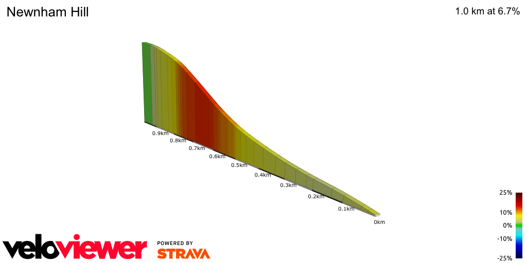2D Elevation profile image for Newnham Hill