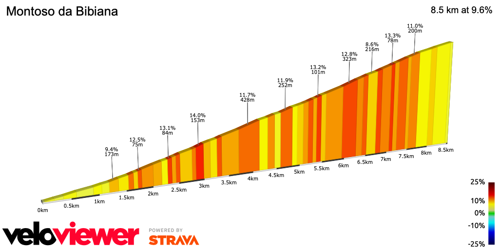 2D Elevation profile image for Montoso da Bibiana