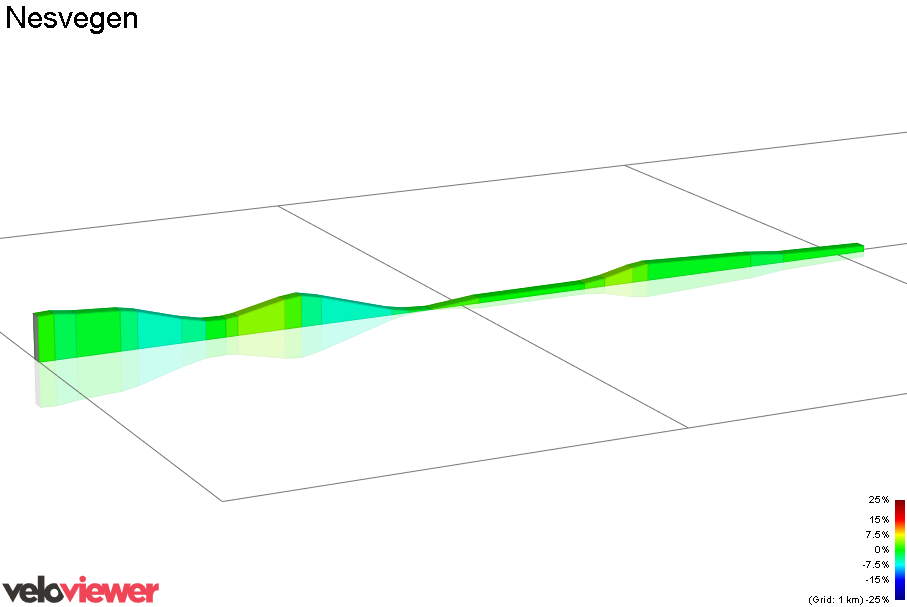 2D Elevation profile image for Nesvegen