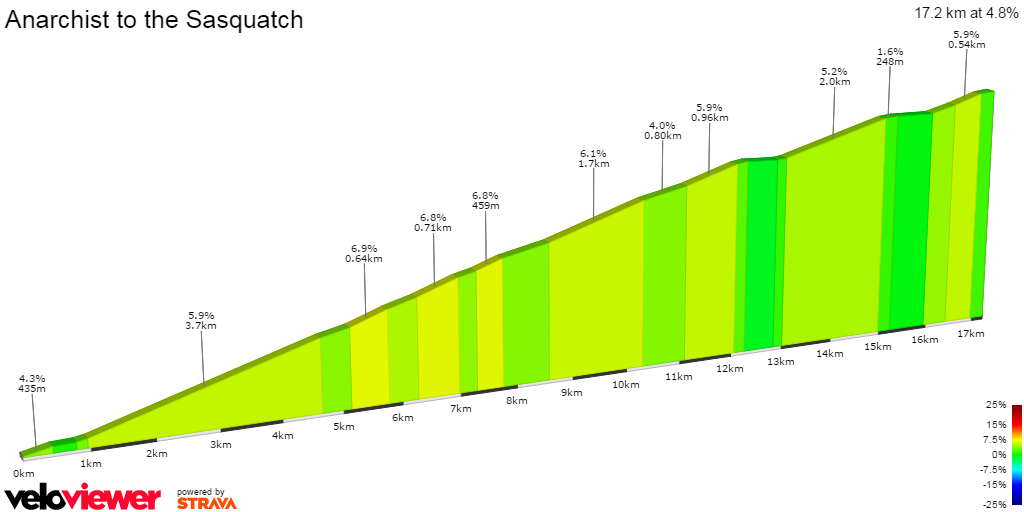2D Elevation profile image for Anarchist to the Sasquatch
