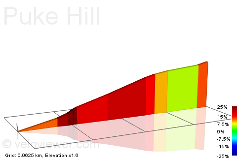 2D Elevation profile image for Puke Hill