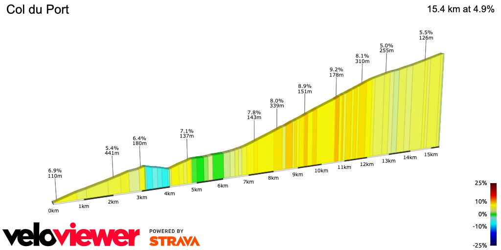 2D Elevation profile image for Col du Port