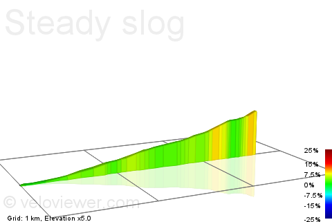 2D Elevation profile image for Steady slog
