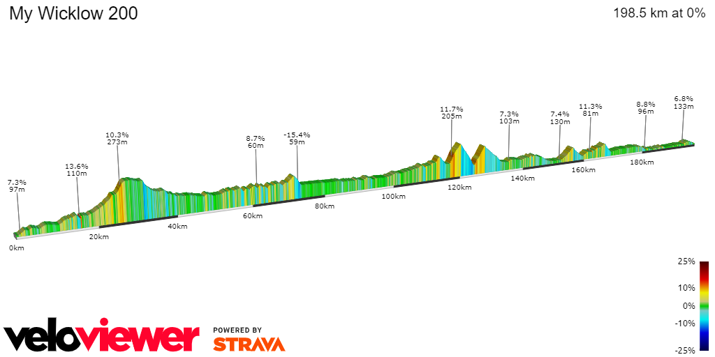 2D Elevation profile image for My Wicklow 200