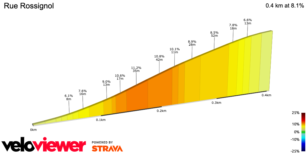 2D Elevation profile image for Rue Rossignol