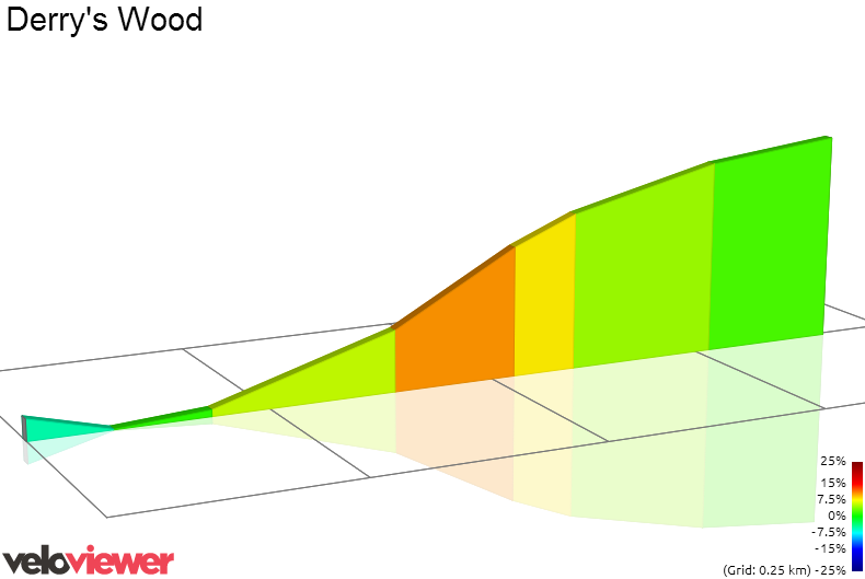 2D Elevation profile image for Derry's Wood
