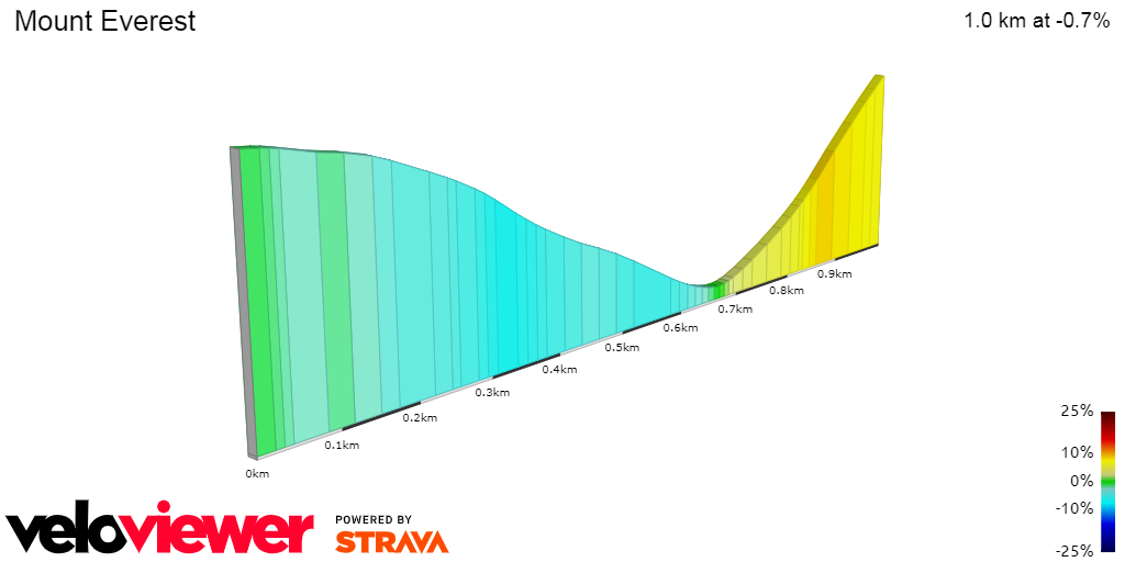 2D Elevation profile image for Mount Everest