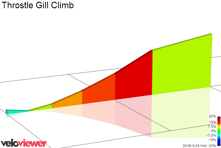 2D Elevation profile image for Throstle Gill Climb