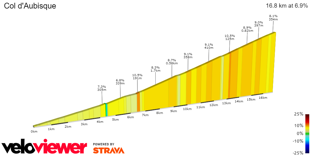 2D Elevation profile image for Col d'Aubisque