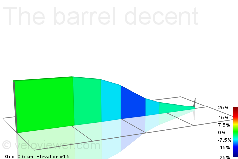 2D Elevation profile image for The barrel decent