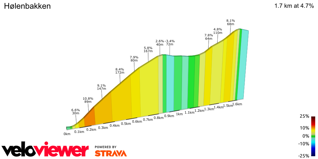 2D Elevation profile image for Hølenbakken