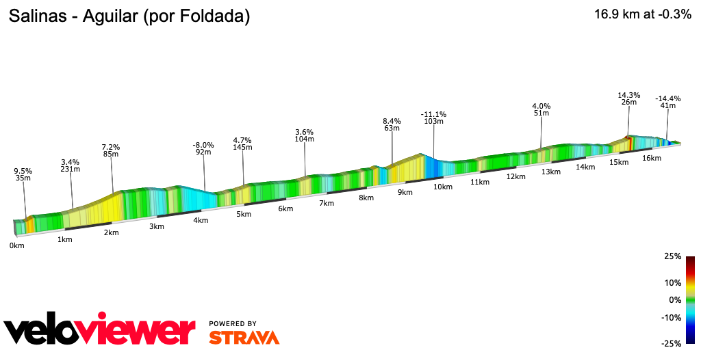2D Elevation profile image for Salinas - Aguilar (por Foldada)