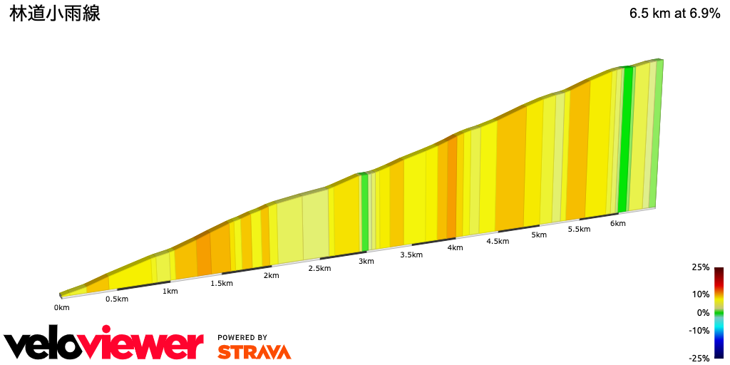 2D Elevation profile image for 林道小雨線