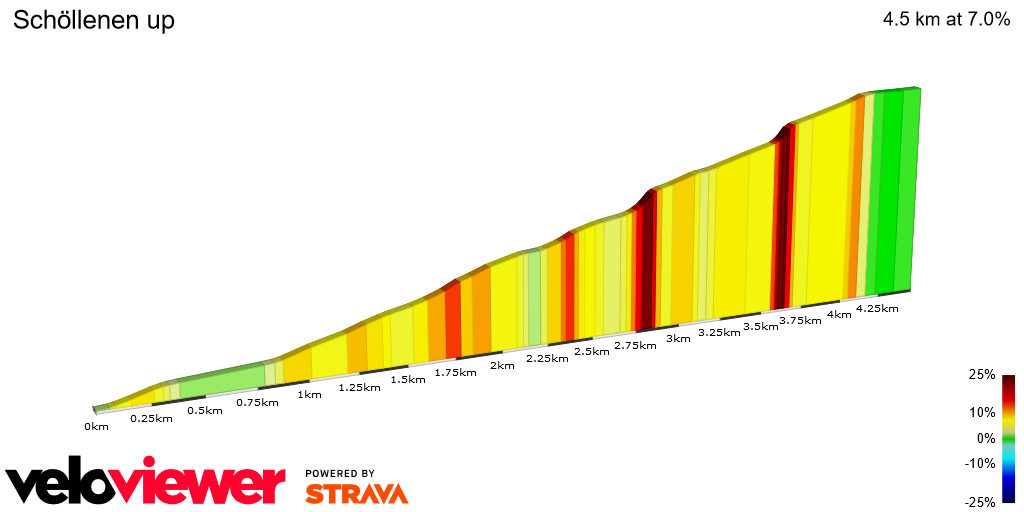 2D Elevation profile image for Schöllenen up