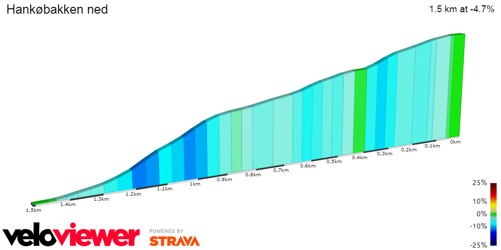 2D Elevation profile image for Hankøbakken ned