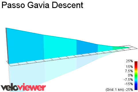 2D Elevation profile image for Passo Gavia Descent