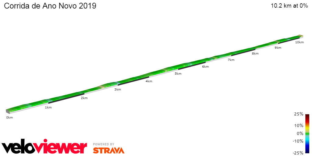 2D Elevation profile image for Corrida de Ano Novo 2019