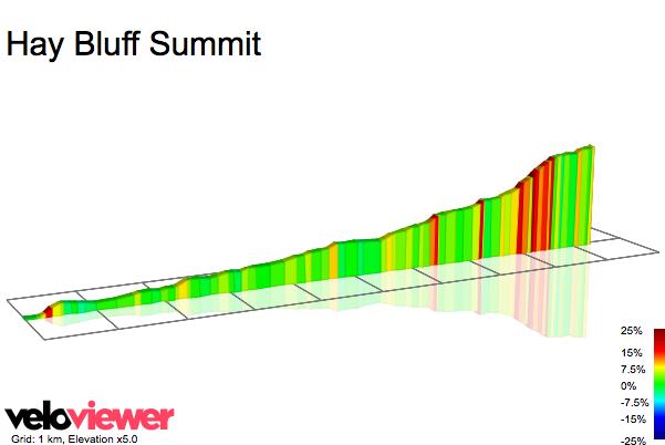 2D Elevation profile image for Hay Bluff Summit