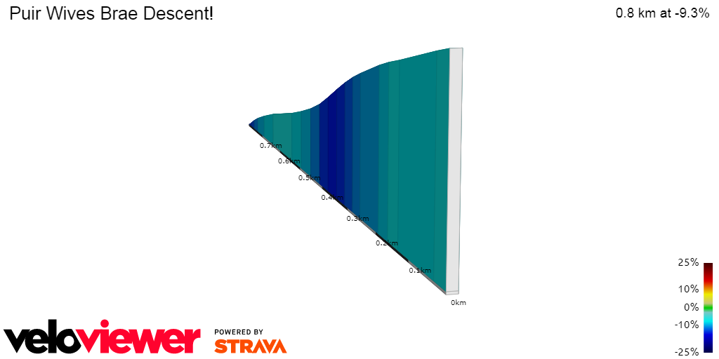2D Elevation profile image for Puir Wives Brae Descent!