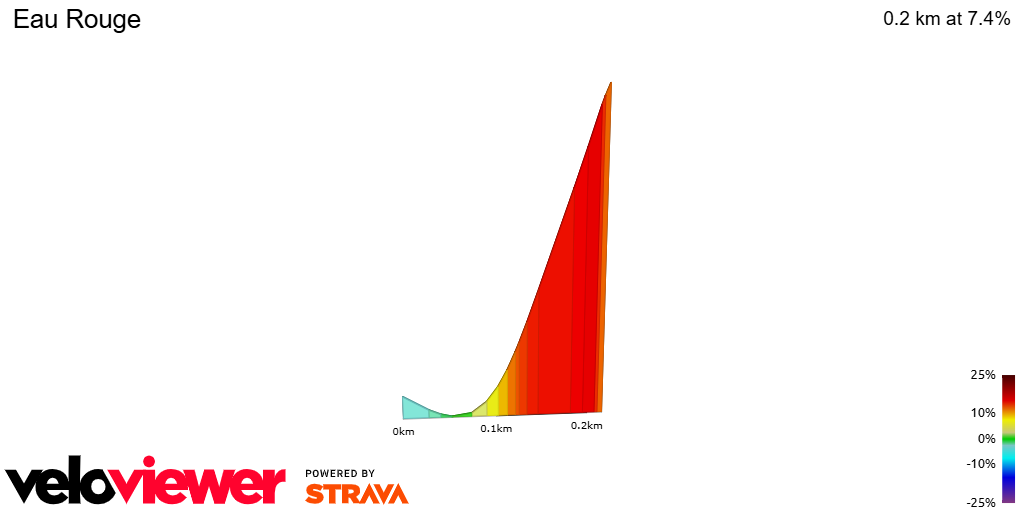 2D Elevation profile image for Eau Rouge