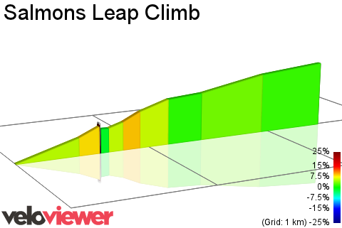 2D Elevation profile image for Salmons Leap Climb