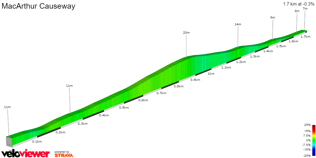 2D Elevation profile image for MacArthur Causeway