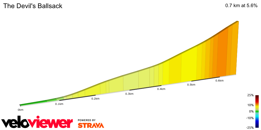2D Elevation profile image for The Devil's Ballsack
