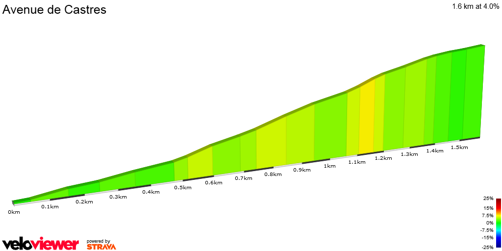 2D Elevation profile image for Avenue de Castres