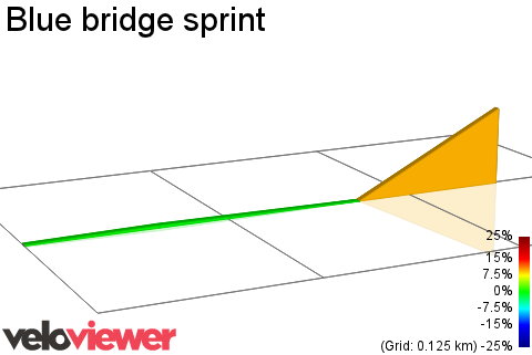 2D Elevation profile image for Blue bridge sprint