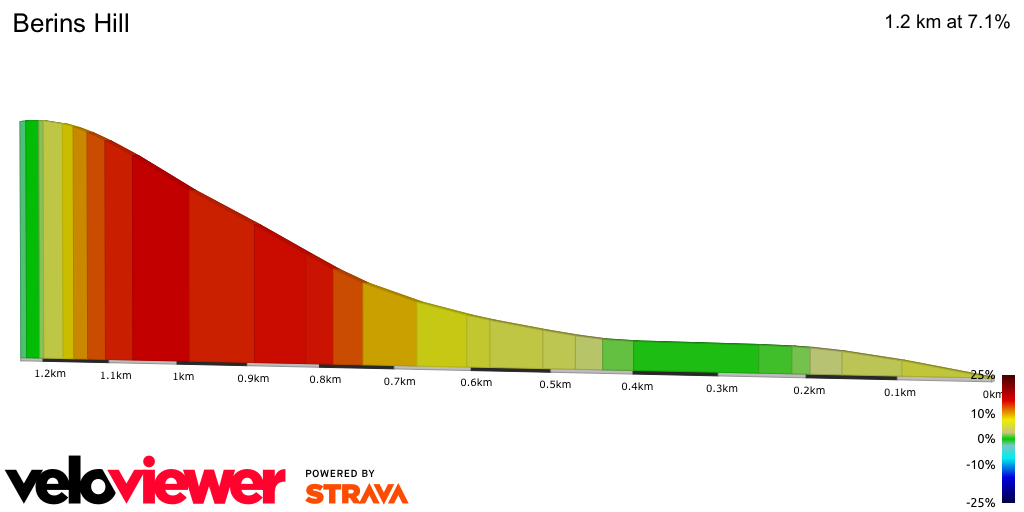 2D Elevation profile image for Berins Hill
