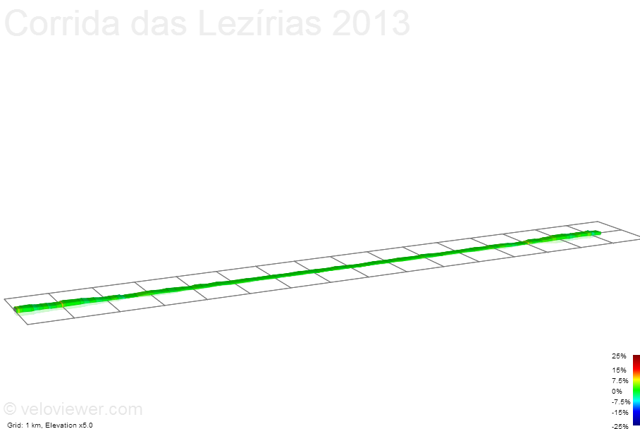 2D Elevation profile image for Corrida das Lezírias 2013