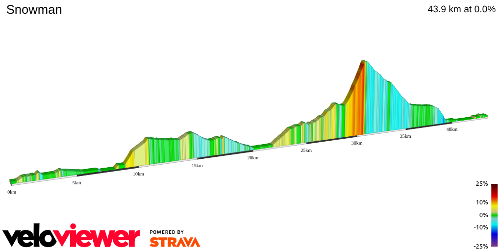 2D Elevation profile image for Snowman