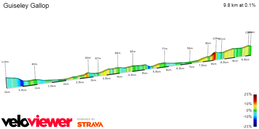 2D Elevation profile image for Guiseley Gallop