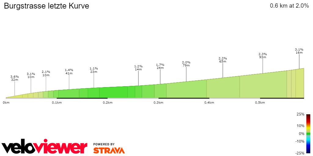 2D Elevation profile image for Burgstrasse letzte Kurve