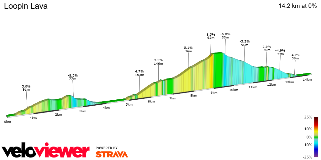 2D Elevation profile image for Loopin Lava