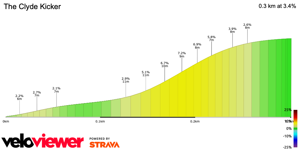 2D Elevation profile image for The Clyde Kicker